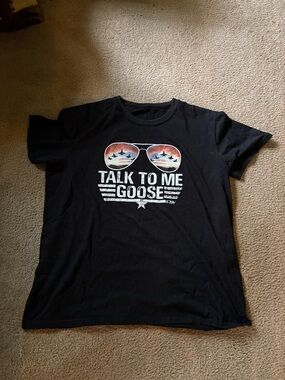 Amazon Black 'Talk To Me Goose' Graphic Tee